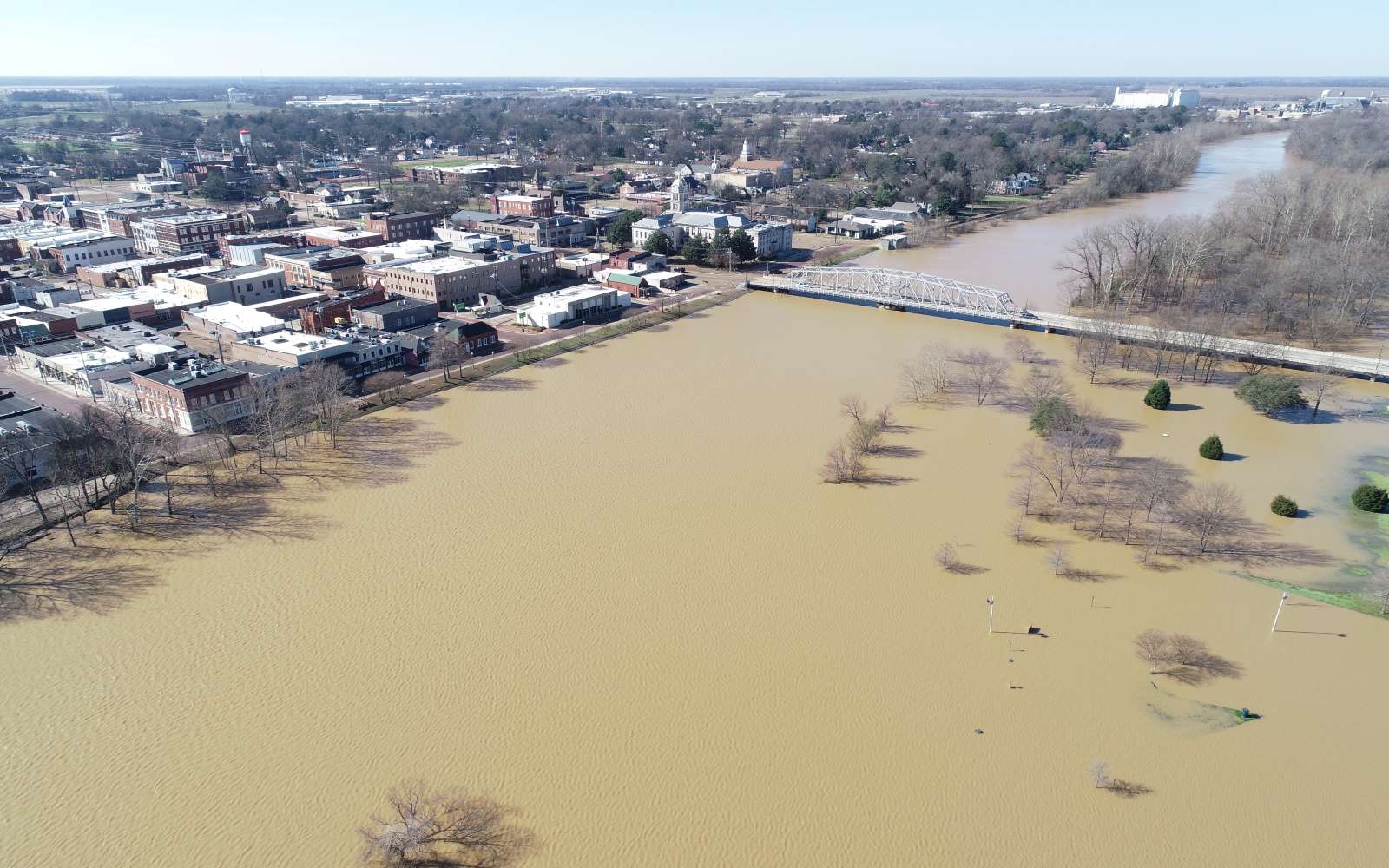 Flooded Yalobusha River at Greenwood