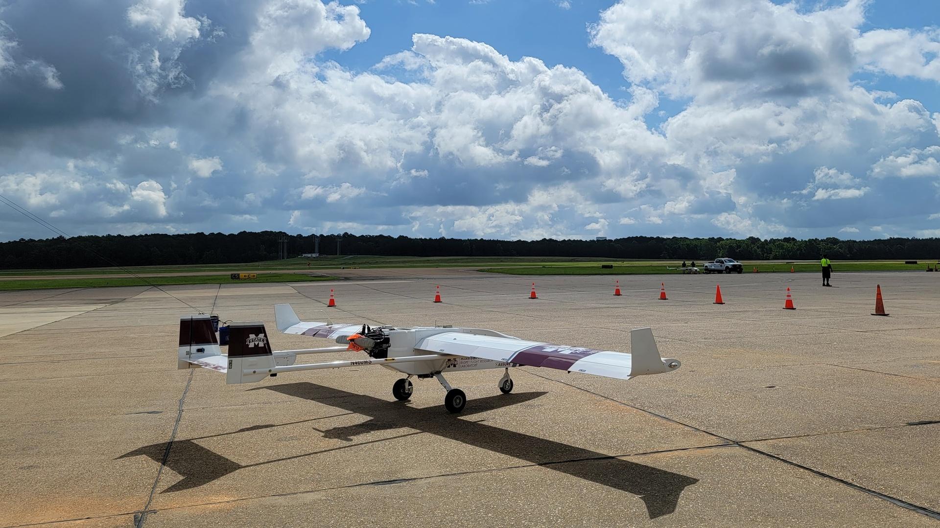 The Tigershark unmanned aircraft, operated by Mississippi State researchers.